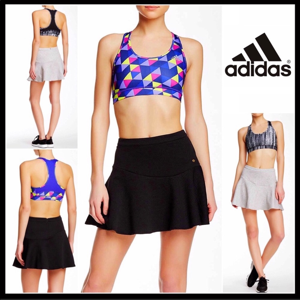 ADIDAS BLACK STUDIO GYM MINI ACTIVE SKIRT A2C - Picture 2 of 8